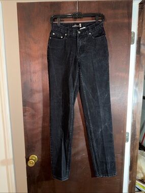 Vintage Jordache Black Straight Leg Lo-Rise Women's Jeans- 5/6 Long